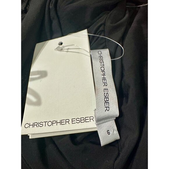 Christopher Esber Wave Coil Dress in Black 2 New Womens Maxi Gown - Picture 9 of 16